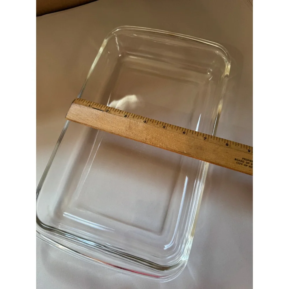 Pyrex 232-N Clear Glass Rectangular Baking Dish 28x18x4cm Corning USA Vintage
